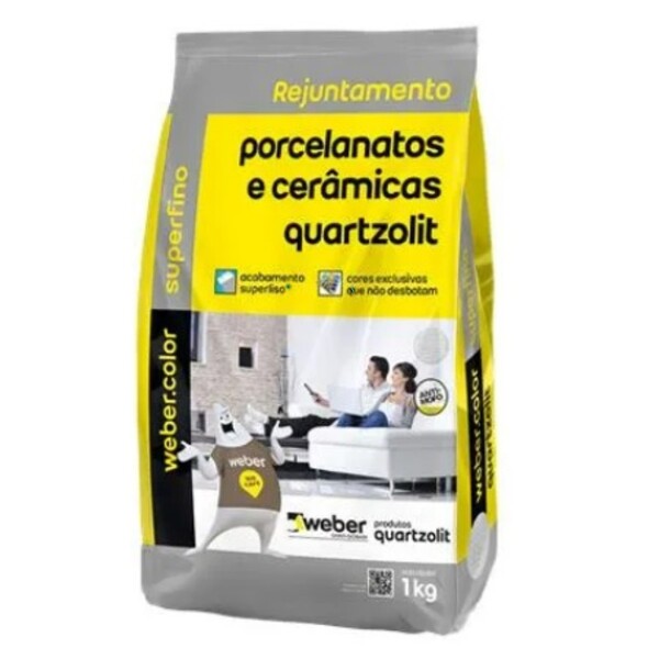 Rejunte para Porcelanato Branco 1kg Quartzolit